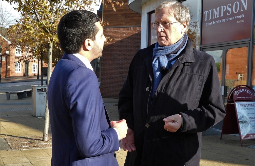 Cllr Ian Courts and Saqib Bhatti MP