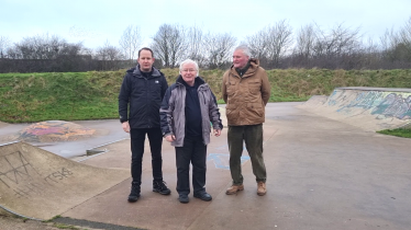 Alan, Leslie and Martin campaigning to clean up Lanchester Park